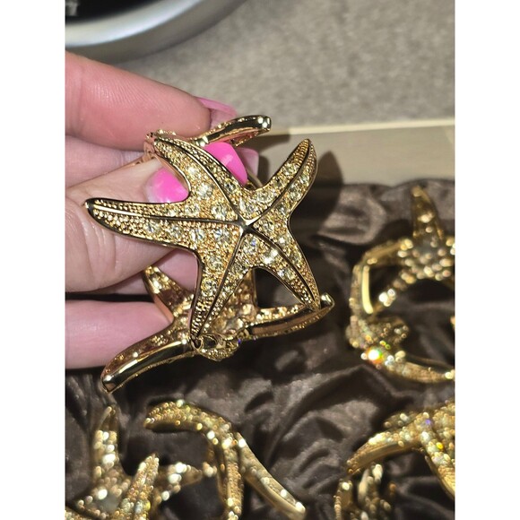 4pc Lobjet Starfish Napkin Rings - Picture 2 of 4